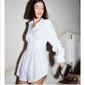 NWT- Shop Cider - Button Down Corset Shirt Dress - Size S - BRAND NEW WITH TAGS